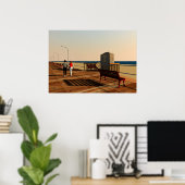 Long Beach Boardwalk, Long Island, New York Poster (Thuiskantoor)