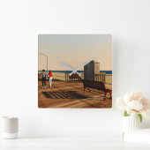 Long Beach Boardwalk, Long Island, New York Vierkante Klok (Huis)