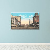 Long Beach, CA - Ocean Boulevard Uitzicht Canvas Afdruk (Insitu (Houten vloer))