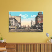 Long Beach, CA - Ocean Boulevard Uitzicht Canvas Afdruk (Insitu (Woonkamer))