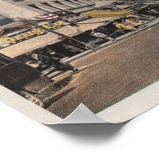 Long Beach, CA - Ocean Boulevard Uitzicht Poster (Hoek)