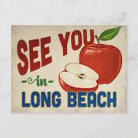 Long Beach California Apple - Vintage Travel