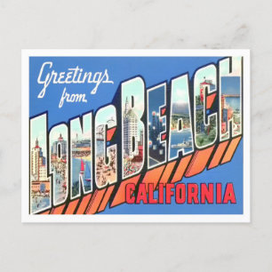 Long Beach, California  Big Letters Briefkaart
