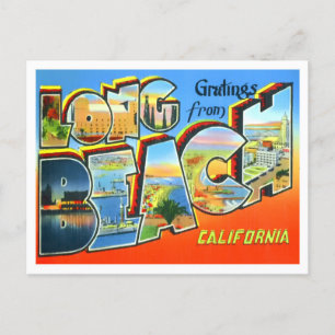 Long Beach, California  Big Letters Briefkaart