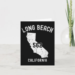 Long Beach California CA 562 atletische stijl Kaart