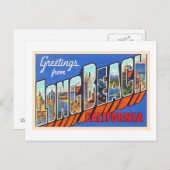 Long Beach California CA Large Letter Briefkaart (Voorkant / Achterkant)