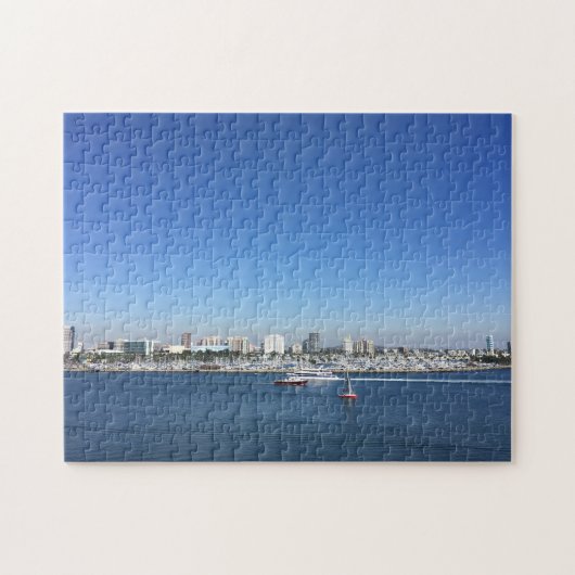 Long Beach California City Skyline Legpuzzel (Horizontaal)