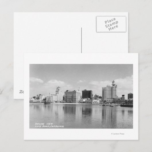 Long Beach, California City Skyline Uitzicht Briefkaart (Voorkant / Achterkant)