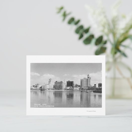 Long Beach, California City Skyline Uitzicht Briefkaart (Staand voorkant)