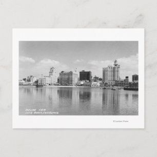 Long Beach, California City Skyline Uitzicht Briefkaart