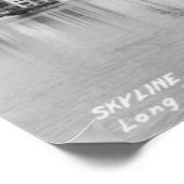 Long Beach, California City Skyline Uitzicht Poster (Hoek)