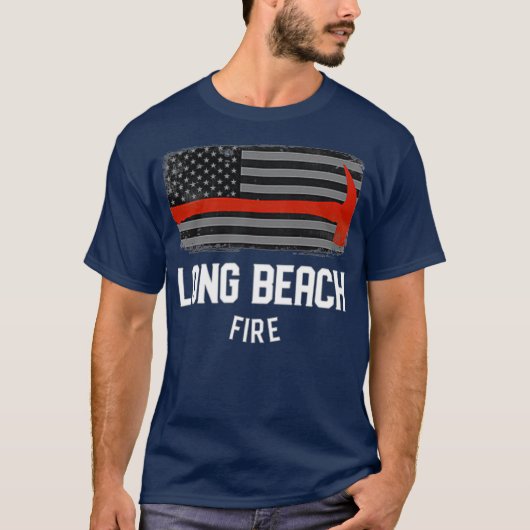 Long Beach California Fire Rescue Department T-shirt (Voorkant)