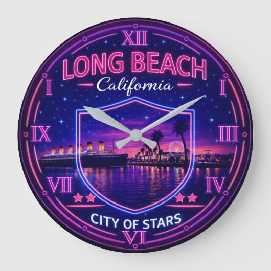 Long Beach California Harbor Grote Klok (Voorkant)