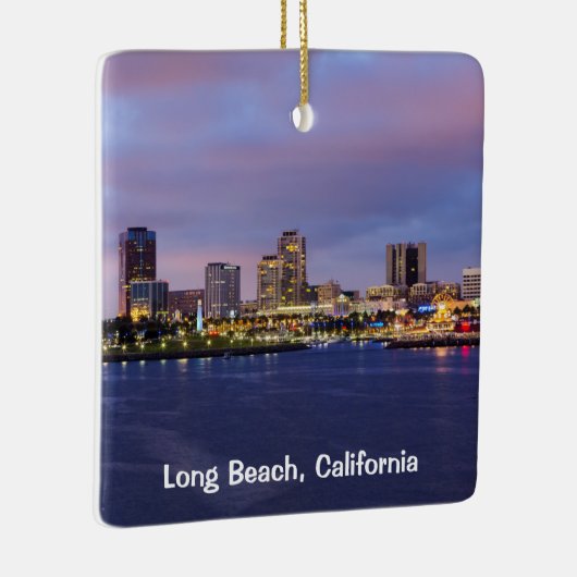 Long Beach California Keramisch Ornament (Rechts)