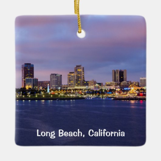 Long Beach California Keramisch Ornament (Voorkant)