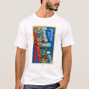 Long Beach, California - Large Letter Scenes 2 T-shirt
