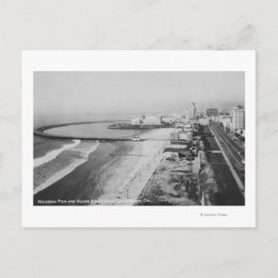 Long Beach, California Rainbow Pier en Ocean Briefkaart