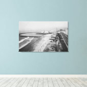 Long Beach, California Rainbow Pier en Ocean Canvas Afdruk (Insitu (Houten vloer))
