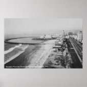 Long Beach, California Rainbow Pier en Ocean Poster (Voorkant)