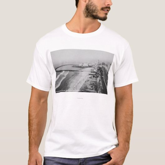 Long Beach, California Rainbow Pier en Ocean T-shirt (Voorkant)