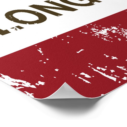 Long Beach California Republic Flag Poster (Hoek)