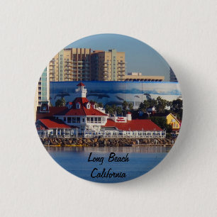 Long Beach California Ronde Button 5,7 Cm