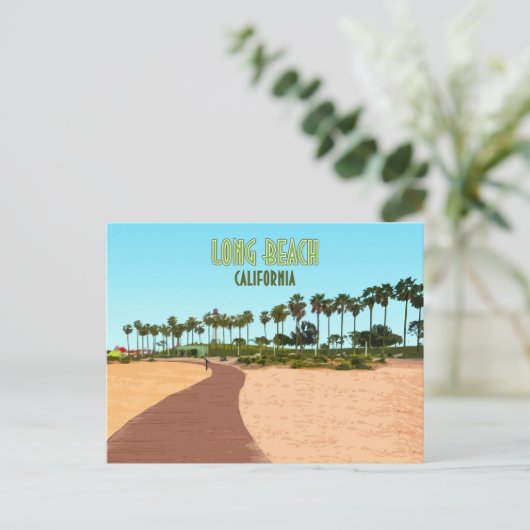 Long Beach California Shoreline Aquatic Park Briefkaart (Staand voorkant)