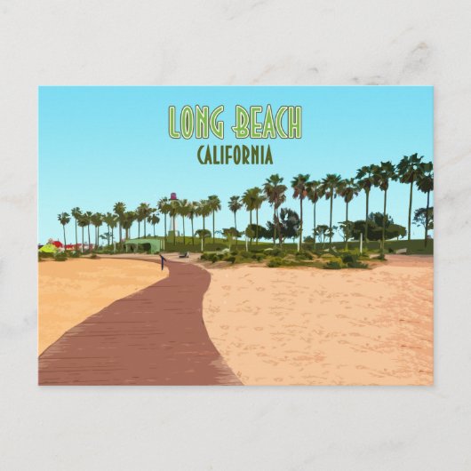 Long Beach California Shoreline Aquatic Park Briefkaart (Voorkant)