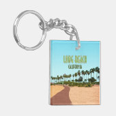 Long Beach California Shoreline Aquatic Park Sleutelhanger (Voorkant Links)
