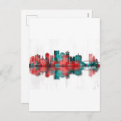 Long Beach California Skyline Feestdagenkaart (Voorkant / Achterkant)