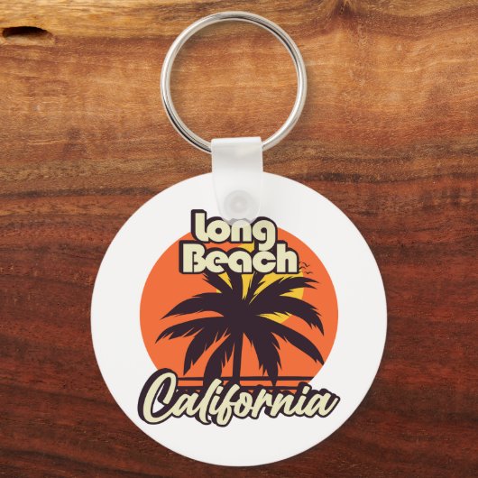 Long Beach California Sleutelhanger (Achterkant)