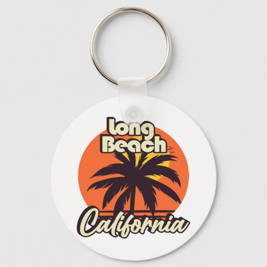Long Beach California Sleutelhanger (Achterkant)