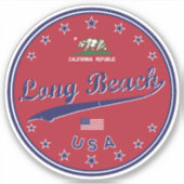 Long Beach California Sticker (Voorkant)