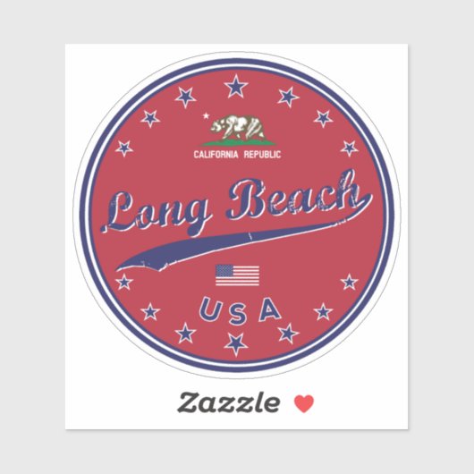 Long Beach California Sticker (Vel)