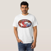 Long Beach California surfer golven kunstwaarde t- T-shirt (Voorkant volledig)