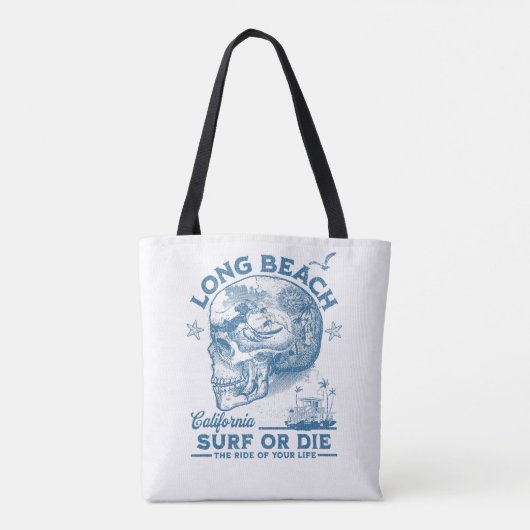 Long Beach California Tote Bag (Achterkant)