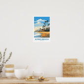Long Beach California Travel Print (Keuken)