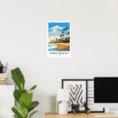 Long Beach California Travel Print (Thuiskantoor)