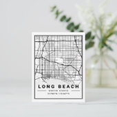 Long Beach California, Verenigde Staten reiskaart Briefkaart (Staand voorkant)