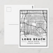 Long Beach California, Verenigde Staten reiskaart Briefkaart (Voorkant / Achterkant)