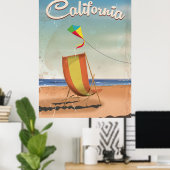 Long Beach California vintage poster (Thuiskantoor)