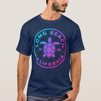Long Beach California Zeeschildpad Tie Dye Strand  T-shirt