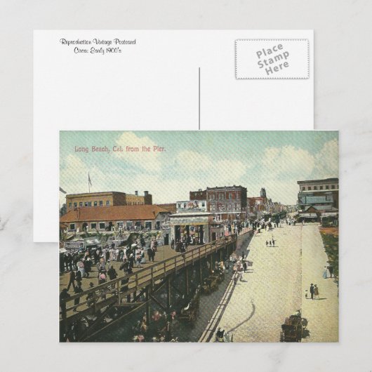  Long Beach Californië Briefkaart (Voorkant / Achterkant)