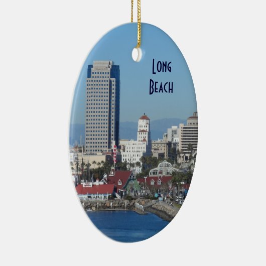 Long Beach, Californië Keramisch Ornament (Rechts)