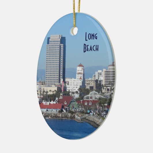 Long Beach, Californië Keramisch Ornament (Links)