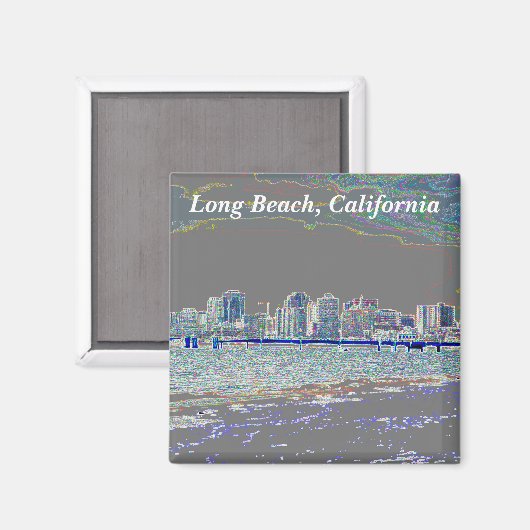 Long Beach, Californië Magneet (Voorkant / Achterkant)
