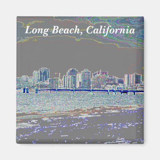 Long Beach, Californië Magneet (Voorkant)