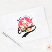 Long Beach, Californië Retro Sticker (Envelop)