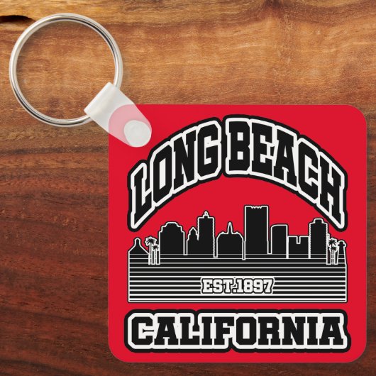 Long Beach, Californië Sleutelhanger (Voorkant)