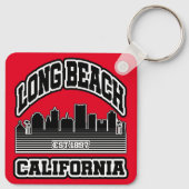 Long Beach, Californië Sleutelhanger (Achterkant)